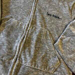iets frans ... zip up cropped hoodie, grey, xs